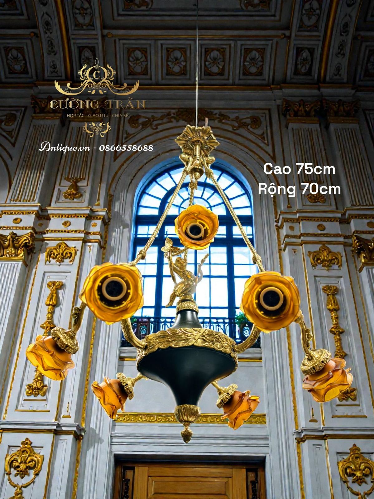 Đèn chùm Pháp, dài 75cm – ảnh 1