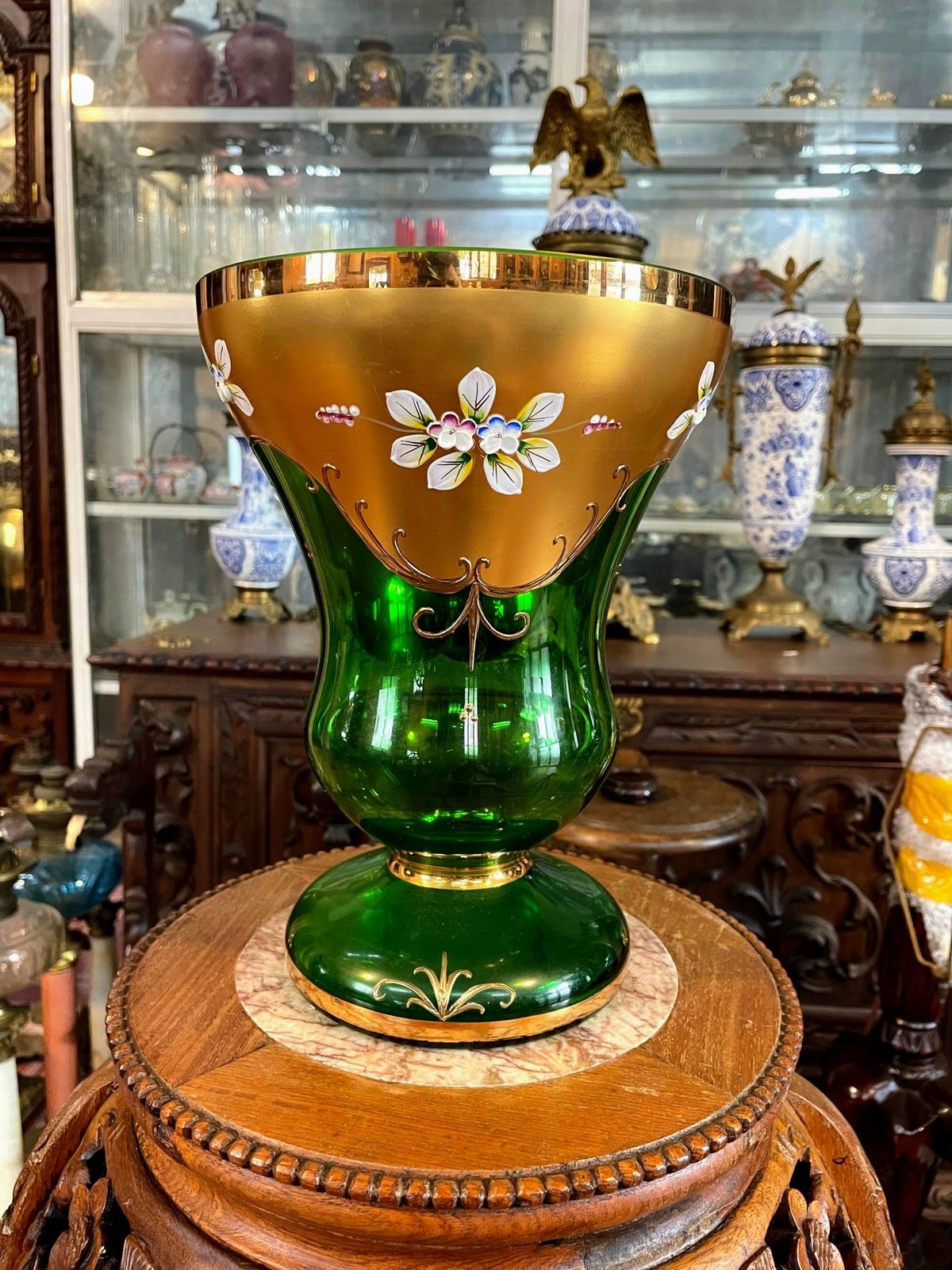 Bình hoa pha lê Séc, cao 26cm – ảnh 3