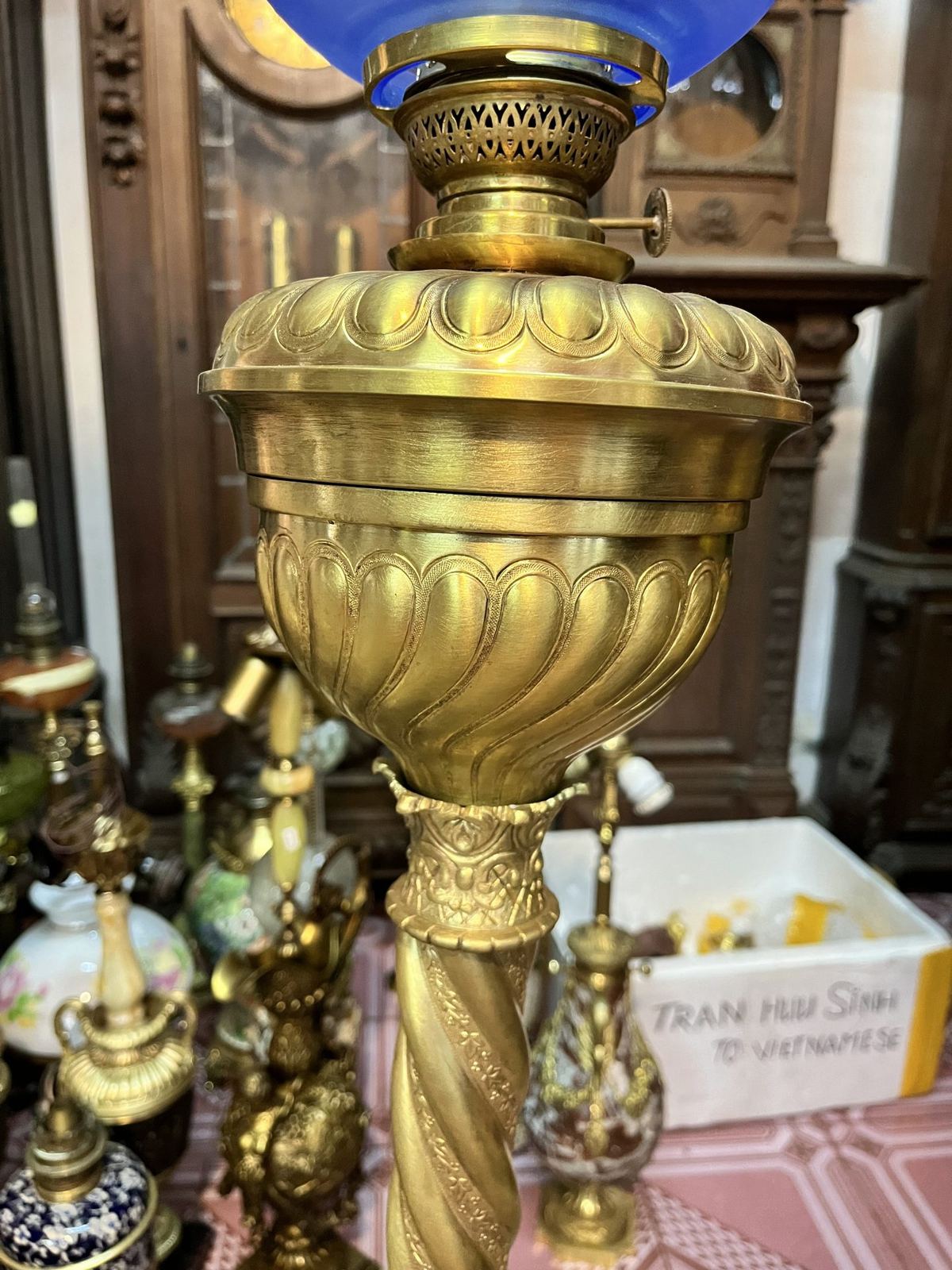 Đèn dầu Pháp, cao 112cm – ảnh 3