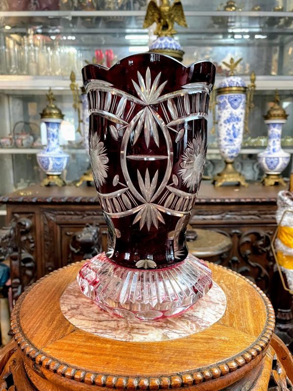 Bình hoa pha lê Séc, cao 19cm – ảnh 1