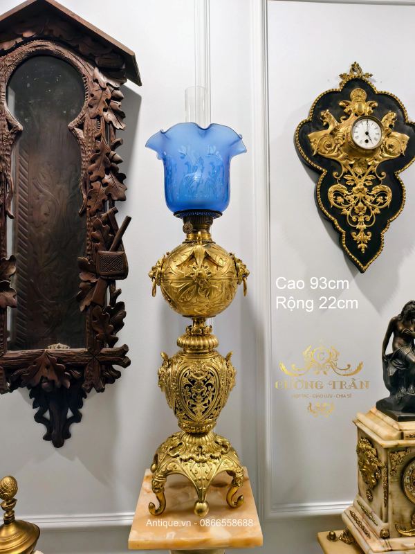 Đèn dầu Pháp, cao 93cm – ảnh 1
