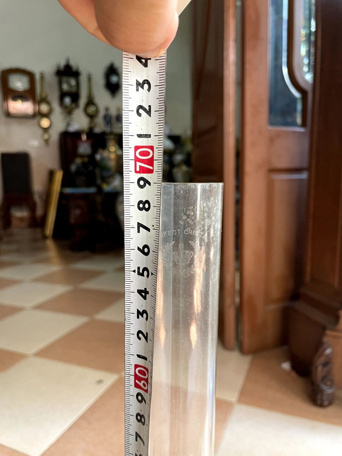 Đèn dầu pha lê Pháp, cao 69cm – ảnh 6