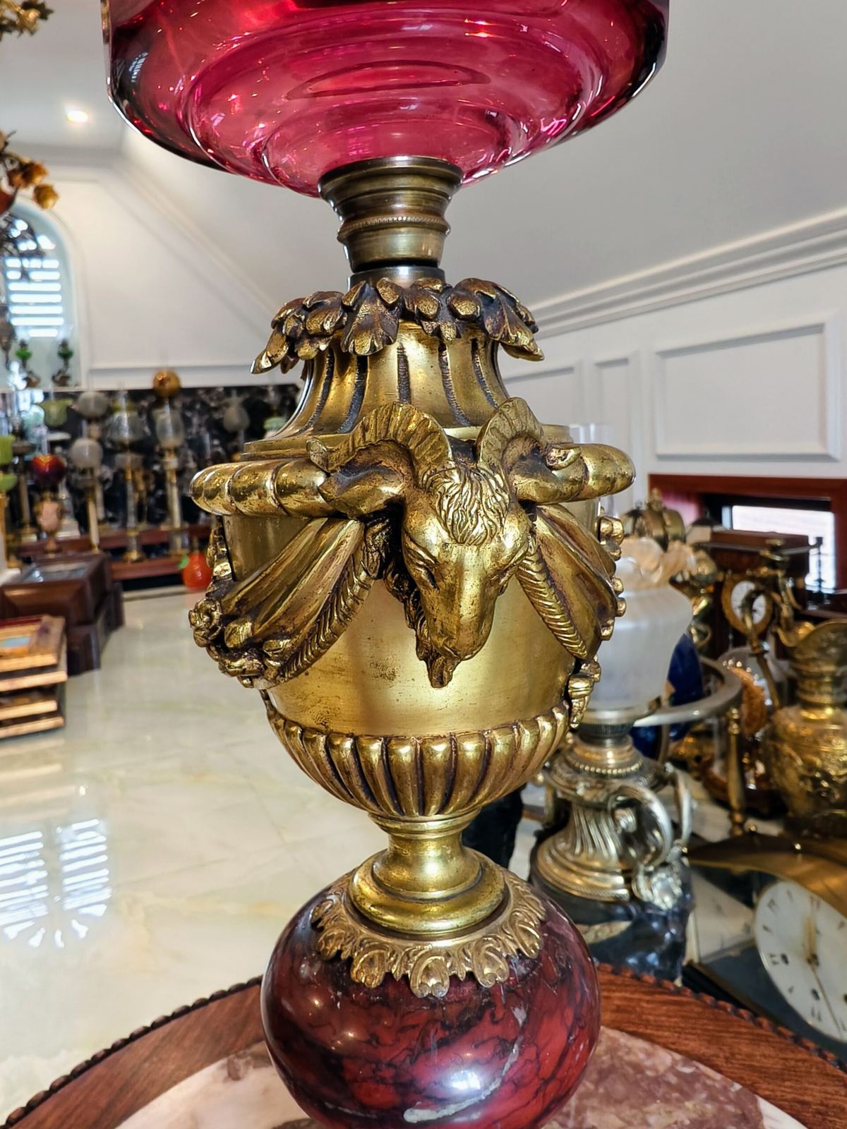 Đèn dầu đá Pháp, cao 88cm – ảnh 6
