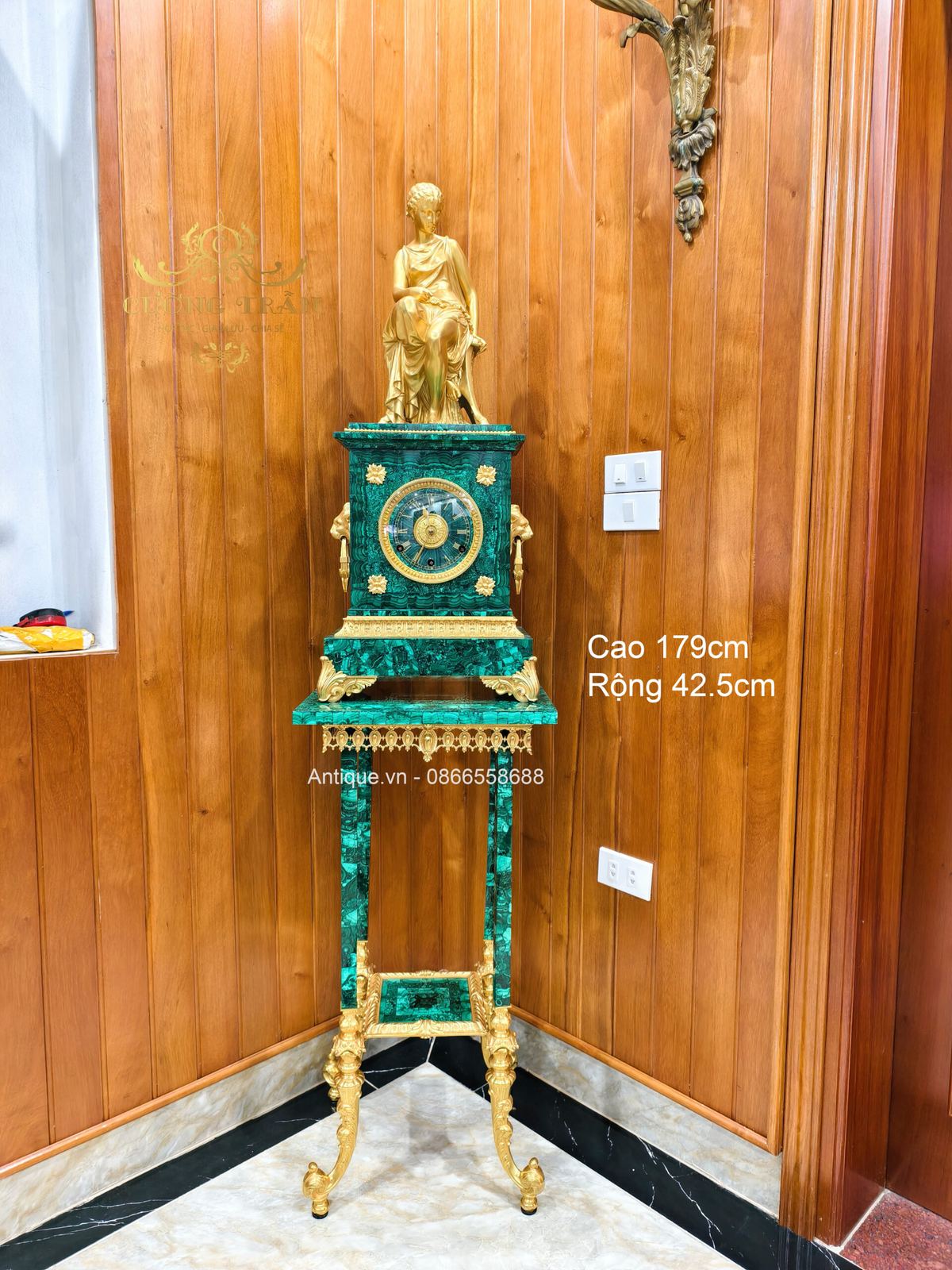 Bộ đồng hồ tượng Pháp, cao 90cm – ảnh 2
