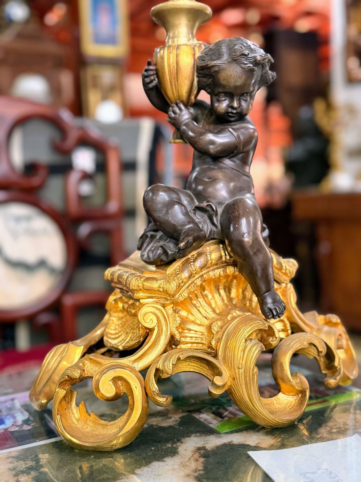 Đèn dầu Pháp, cao 81cm – ảnh 6