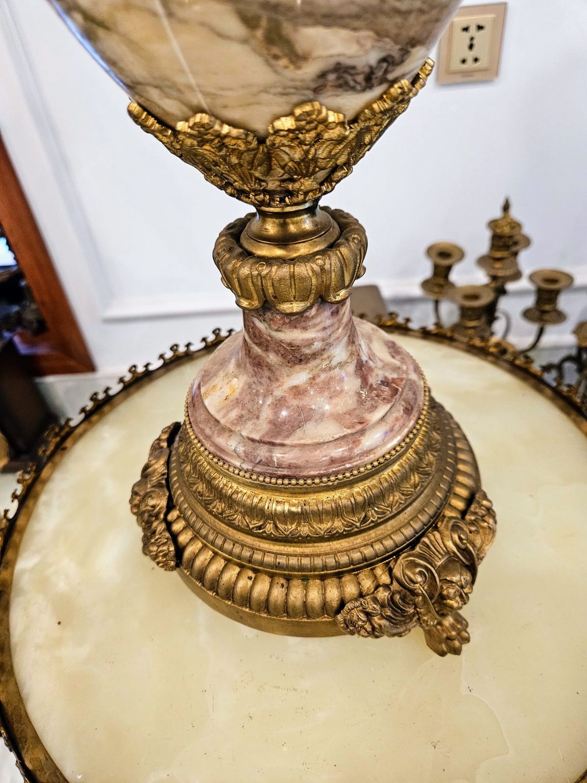 Đèn dầu đá Pháp, cao 86cm – ảnh 5