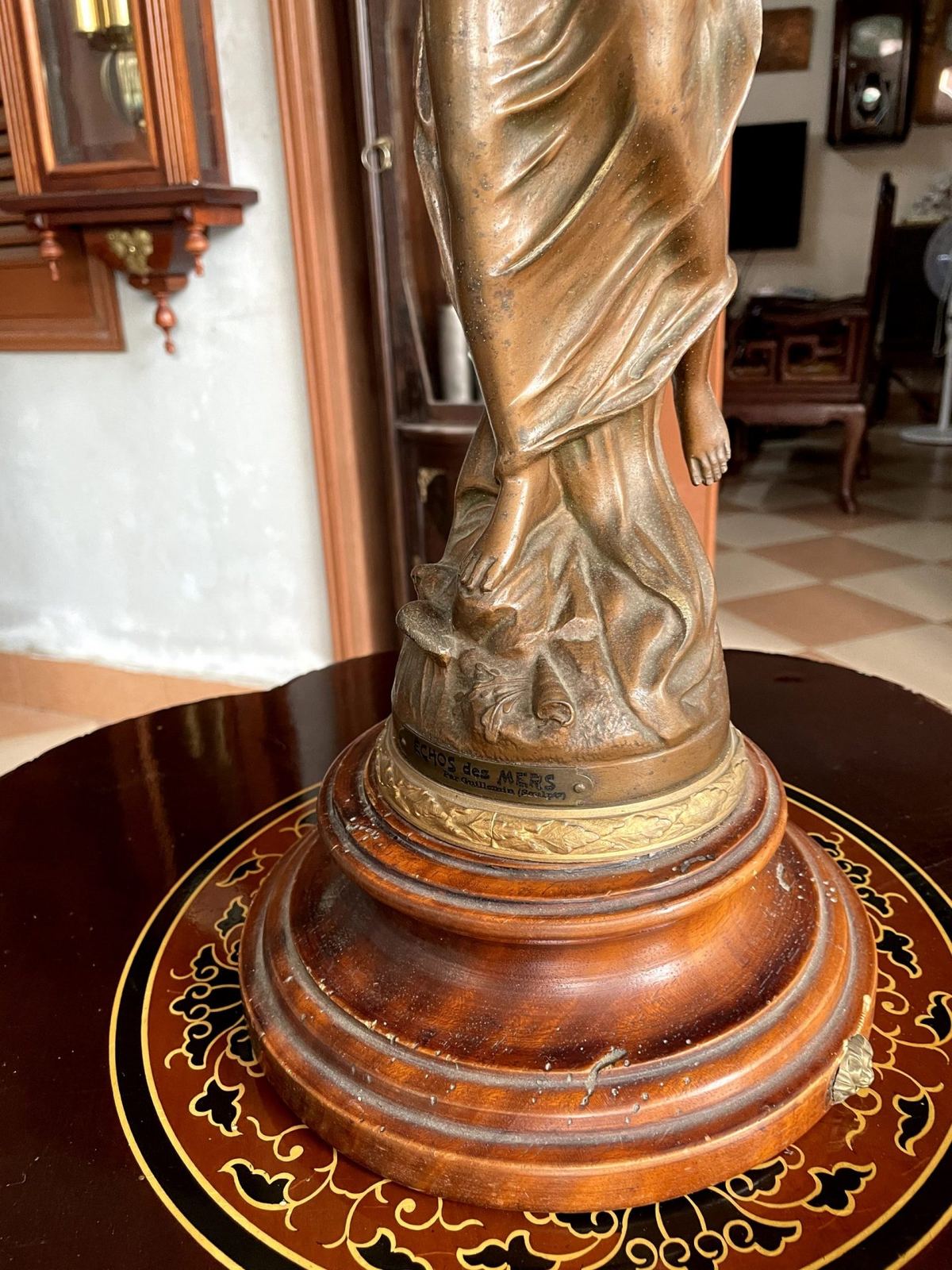 Đèn dầu tượng để bàn Pháp – ảnh 3