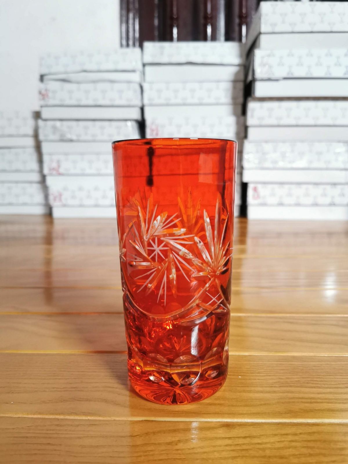 Cốc pha lê mài Tiệp Khắc, cao 15cm – ảnh 7