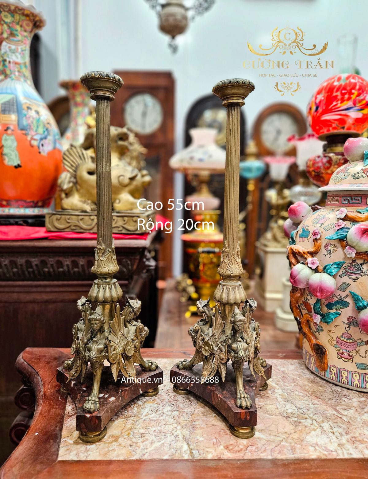 Cặp chân đèn dầu – ảnh 1
