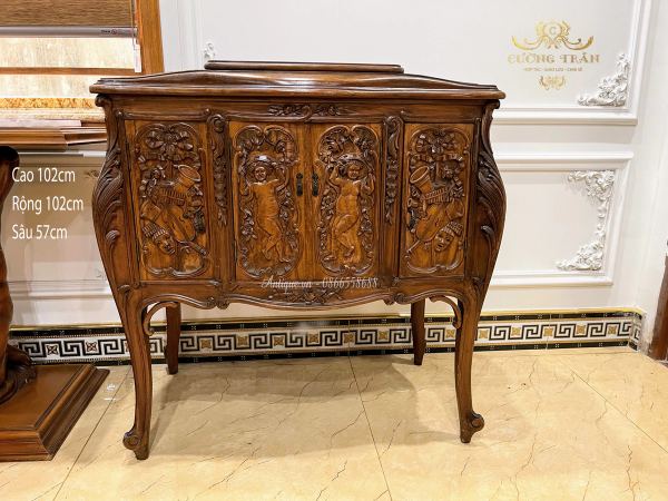 Tủ gỗ Pháp, cao 102cm – ảnh 1