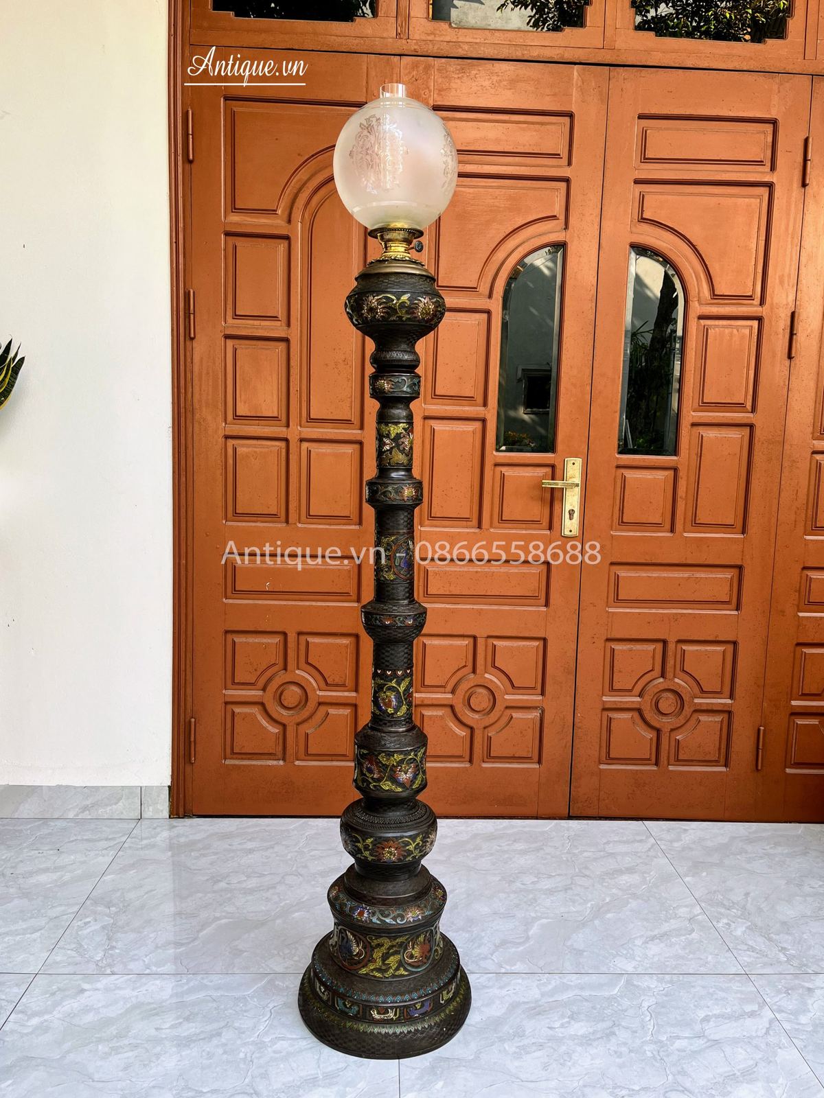 Đèn dầu pháp lam, cao 184cm – ảnh 1