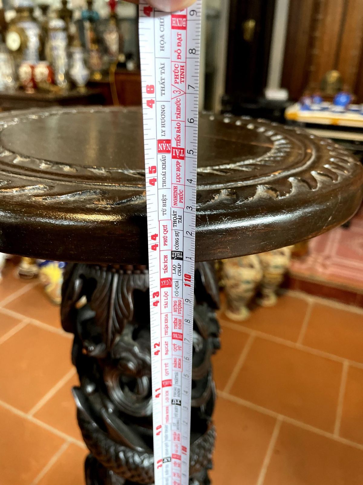 Đôn gỗ rồng cuốn – ảnh 7