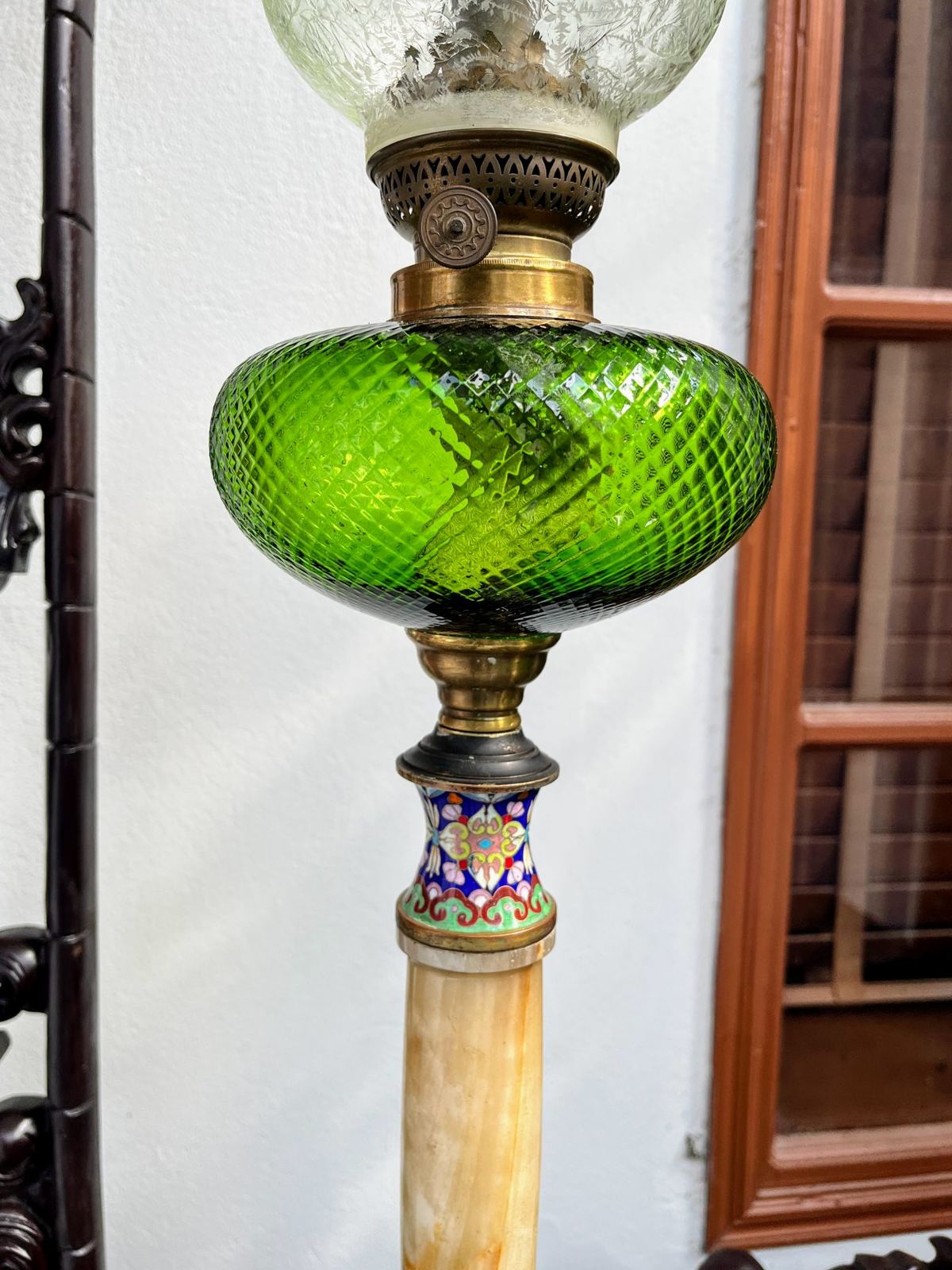Đèn dầu Pháp, cao 89cm – ảnh 3