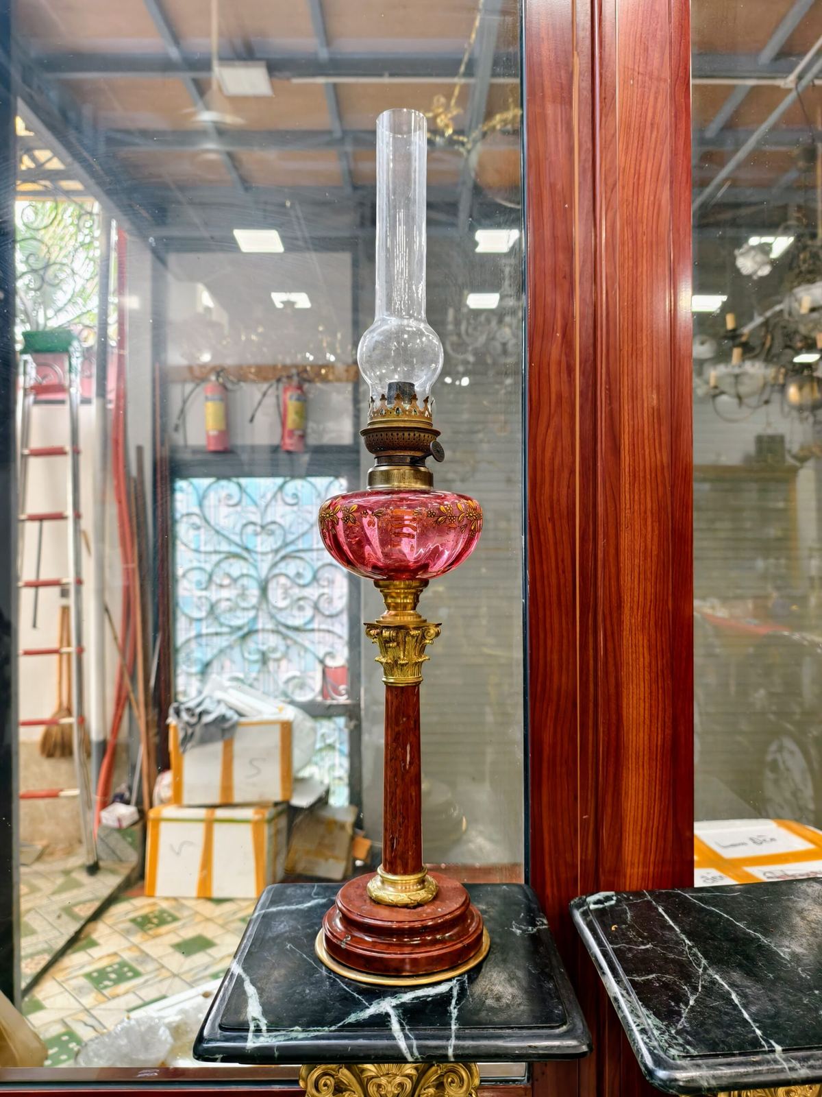 Đèn dầu Pháp, cao 68cm – ảnh 2