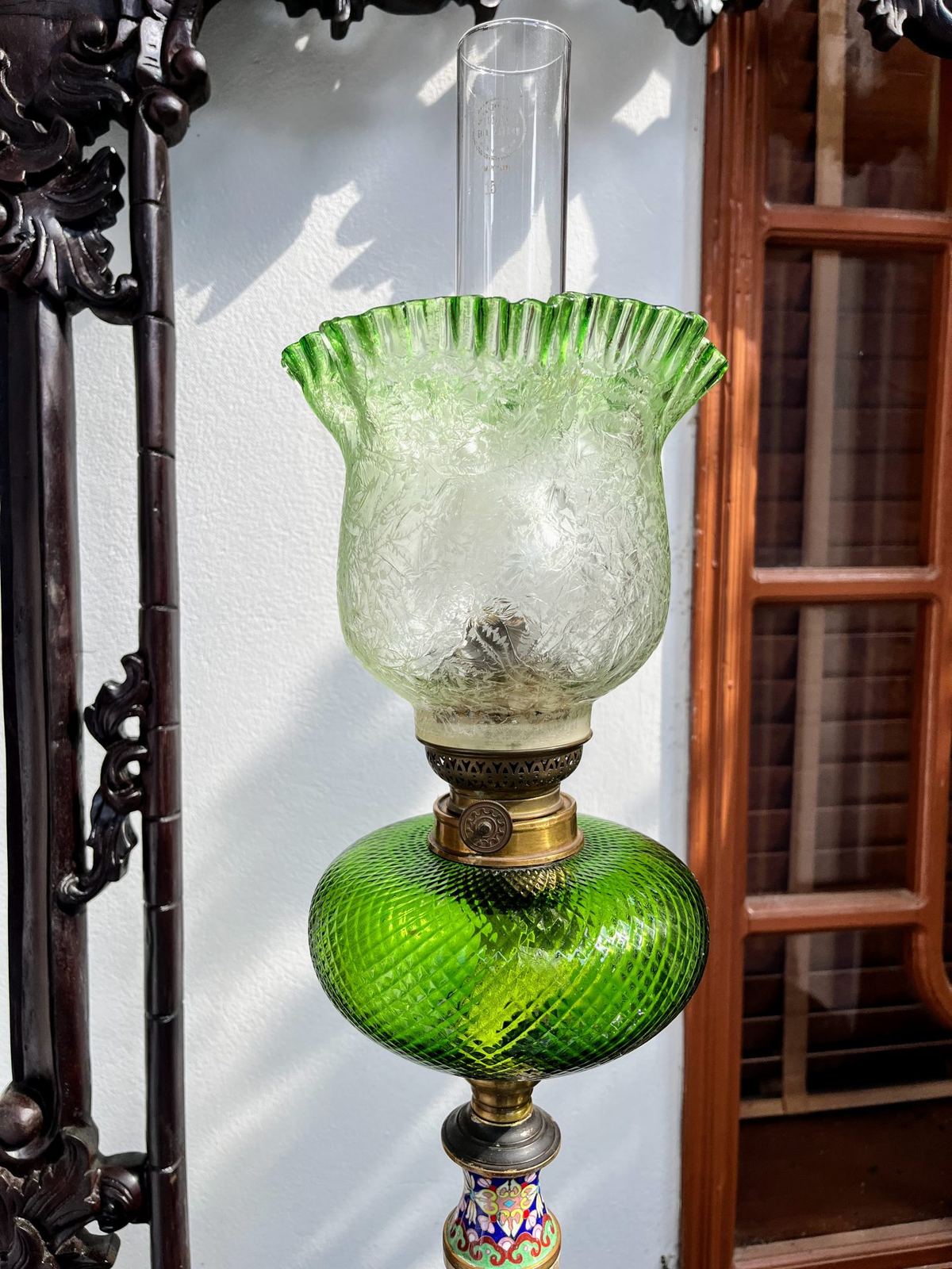 Đèn dầu Pháp, cao 89cm – ảnh 2