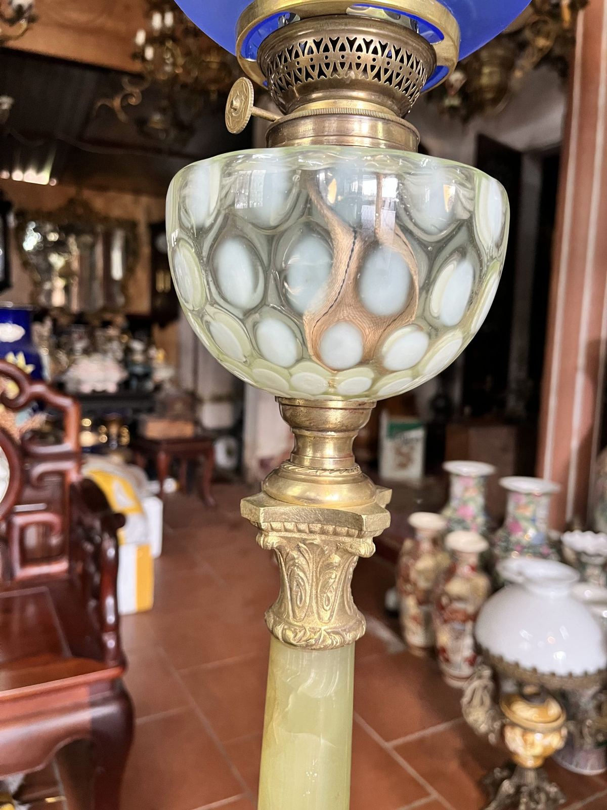 Đèn dầu Pháp, cao 79cm – ảnh 3