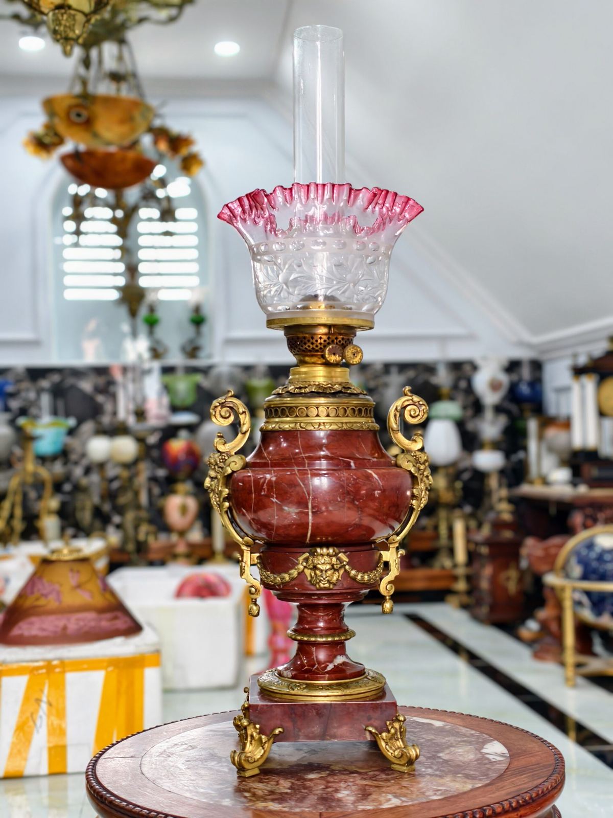 Đèn dầu Pháp, cao 73cm – ảnh 2
