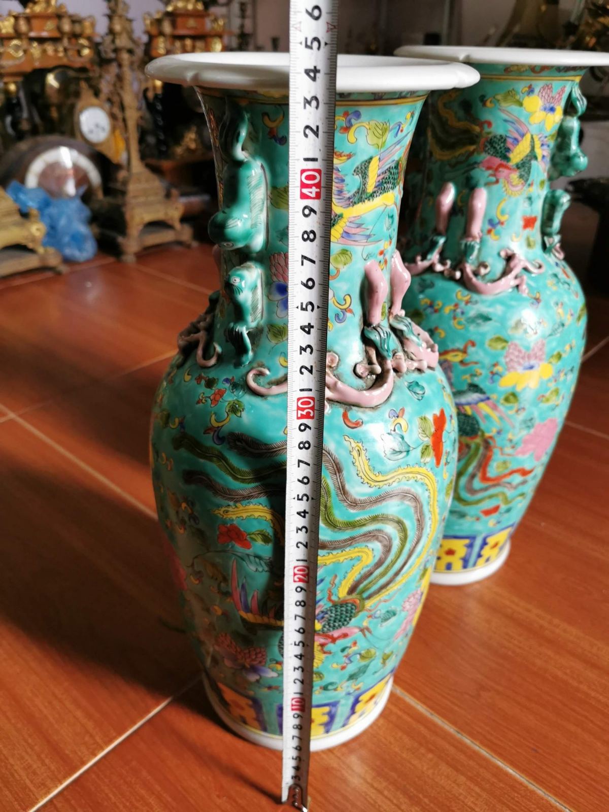 Đôi Bình Sứ Tàu Xanh – ảnh 5