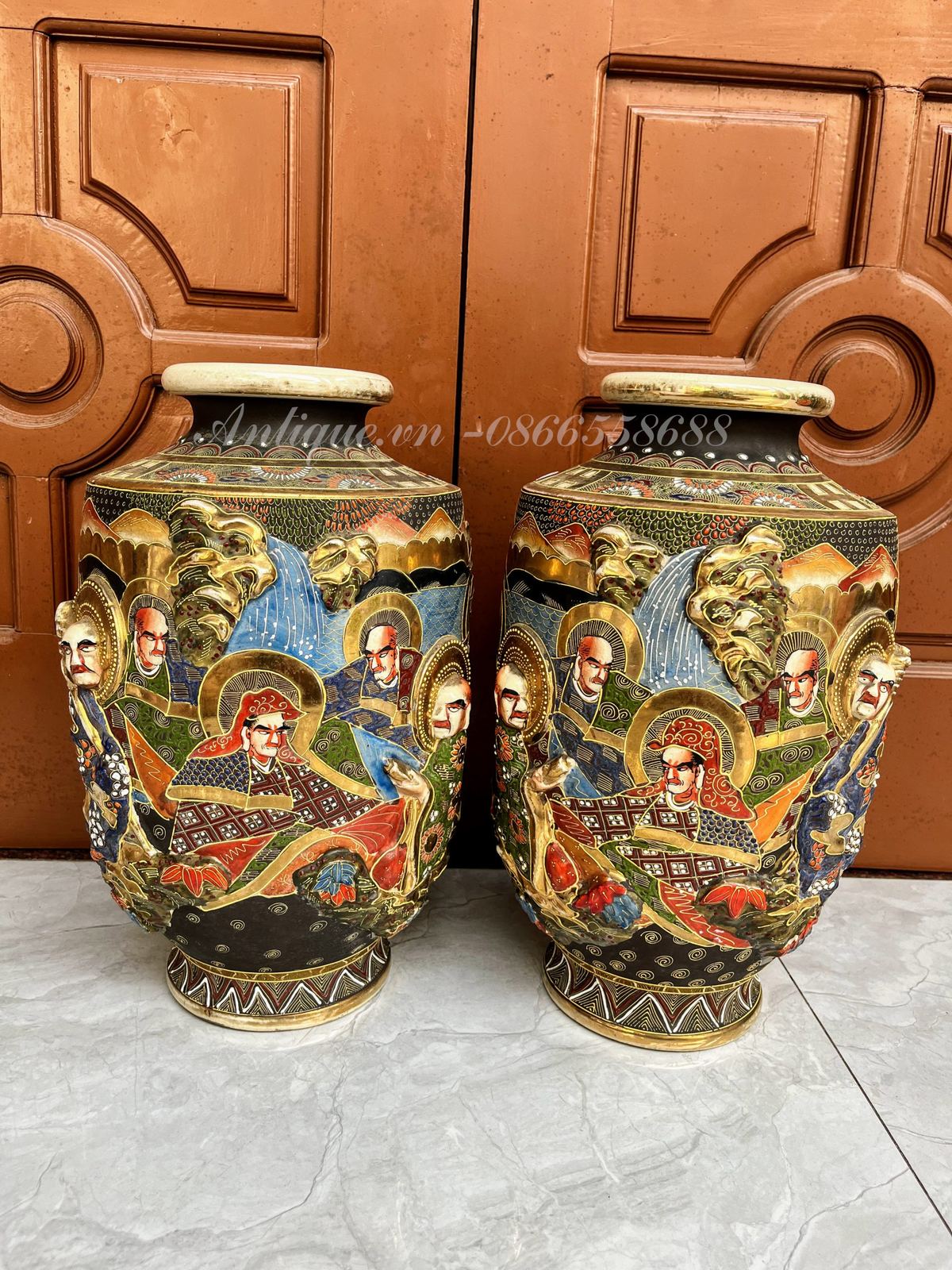 Cặp bình Satsuma Nhật – ảnh 2