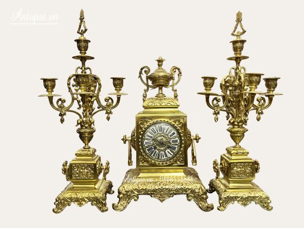 Bộ đồng hồ 3 món Pháp, cao 43cm – ảnh 1