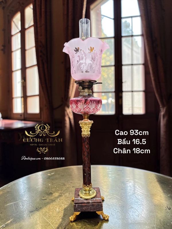 Đèn dầu Pháp, cao 93cm – ảnh 1