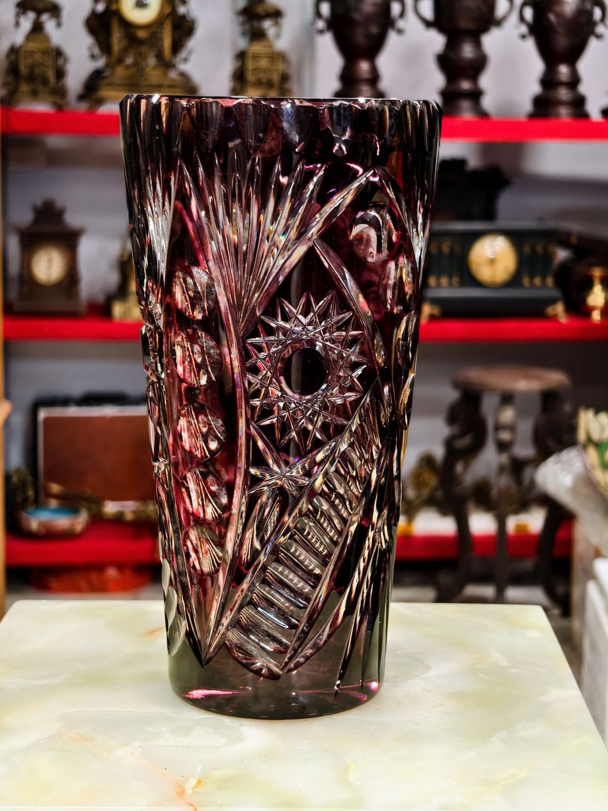 Bình hoa pha lê mài, cao 28.5cm – ảnh 2