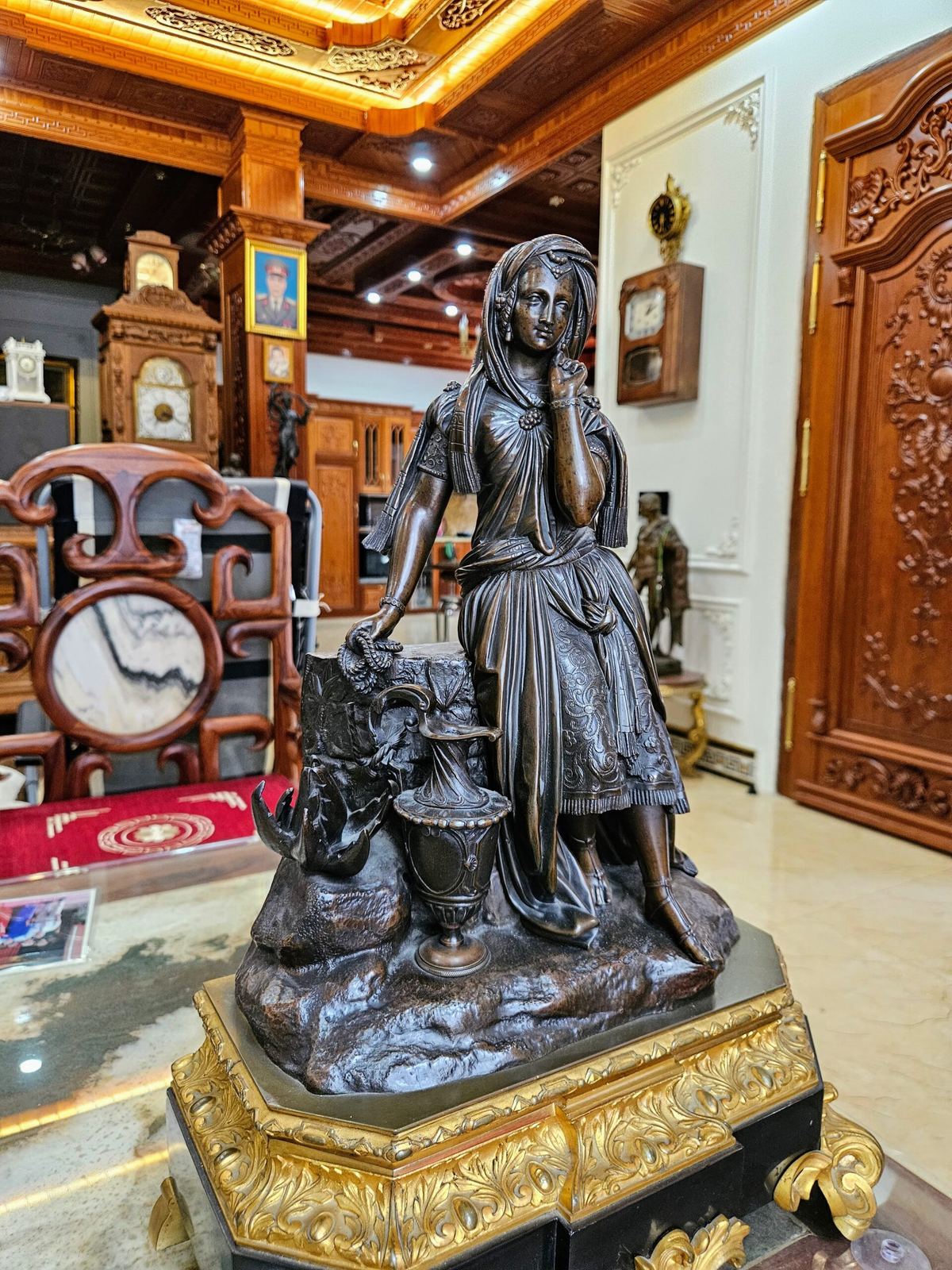 Tượng thiếu nữ Pháp, cao 46cm – ảnh 2