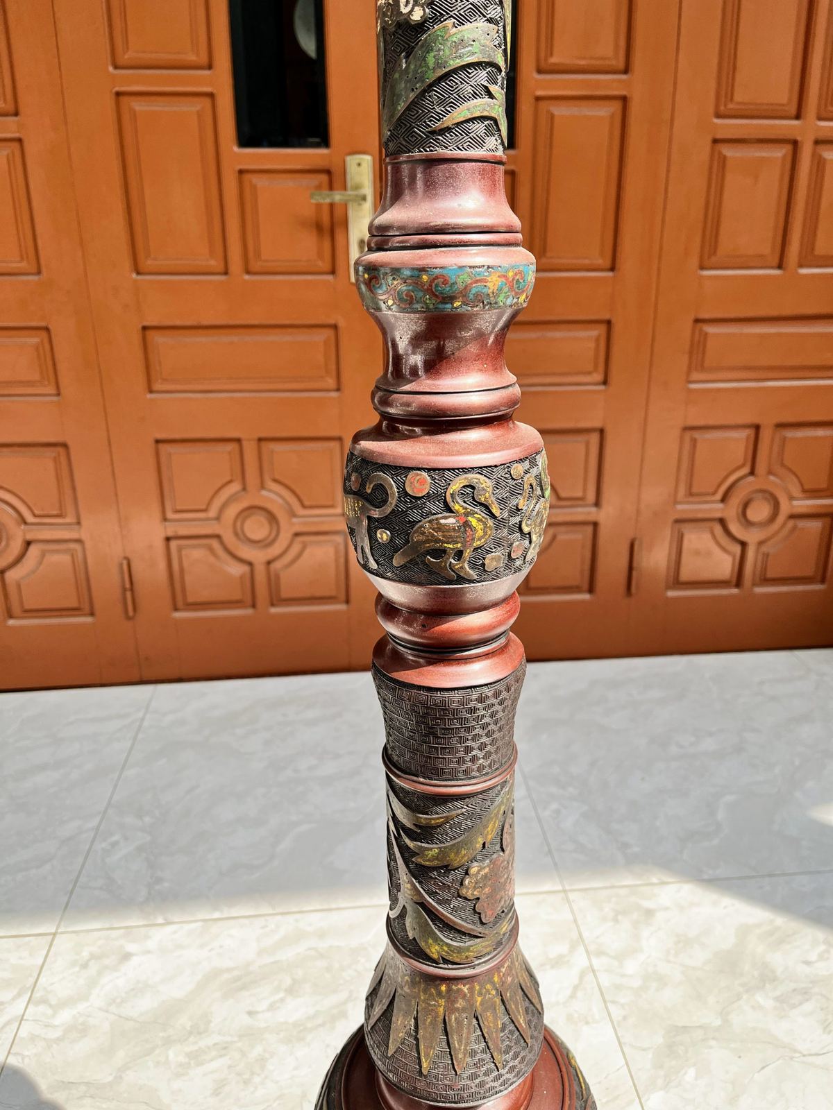 Đèn cây pháp lam, cao 188cm – ảnh 3