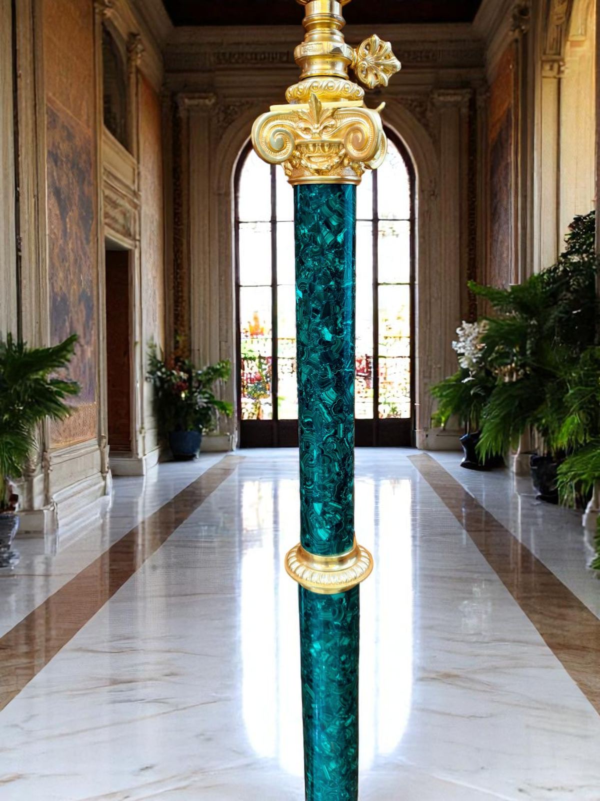 Đèn cây malachite – ảnh 4