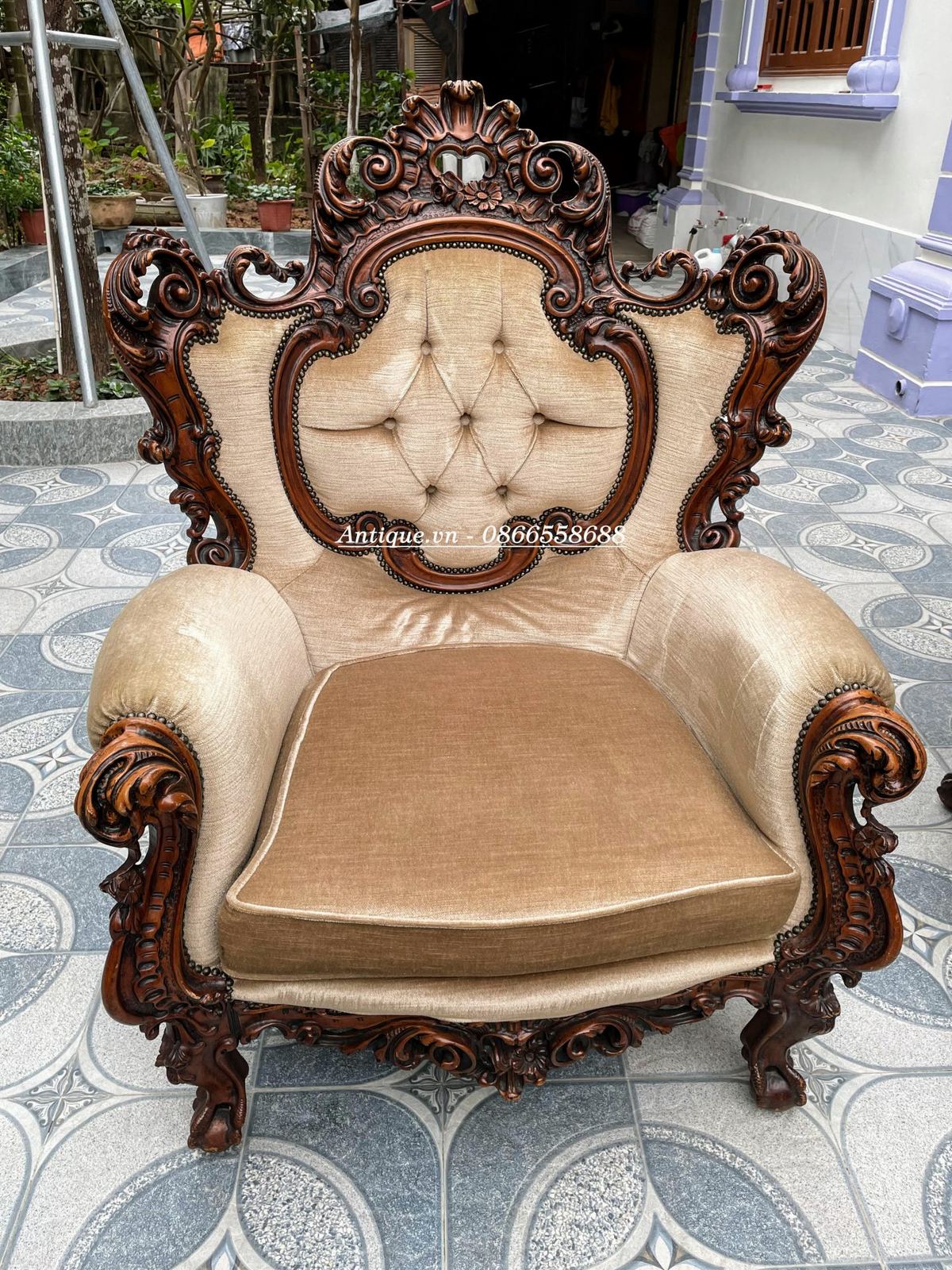 Bộ sofa nỉ Pháp, cao 120cm – ảnh 7