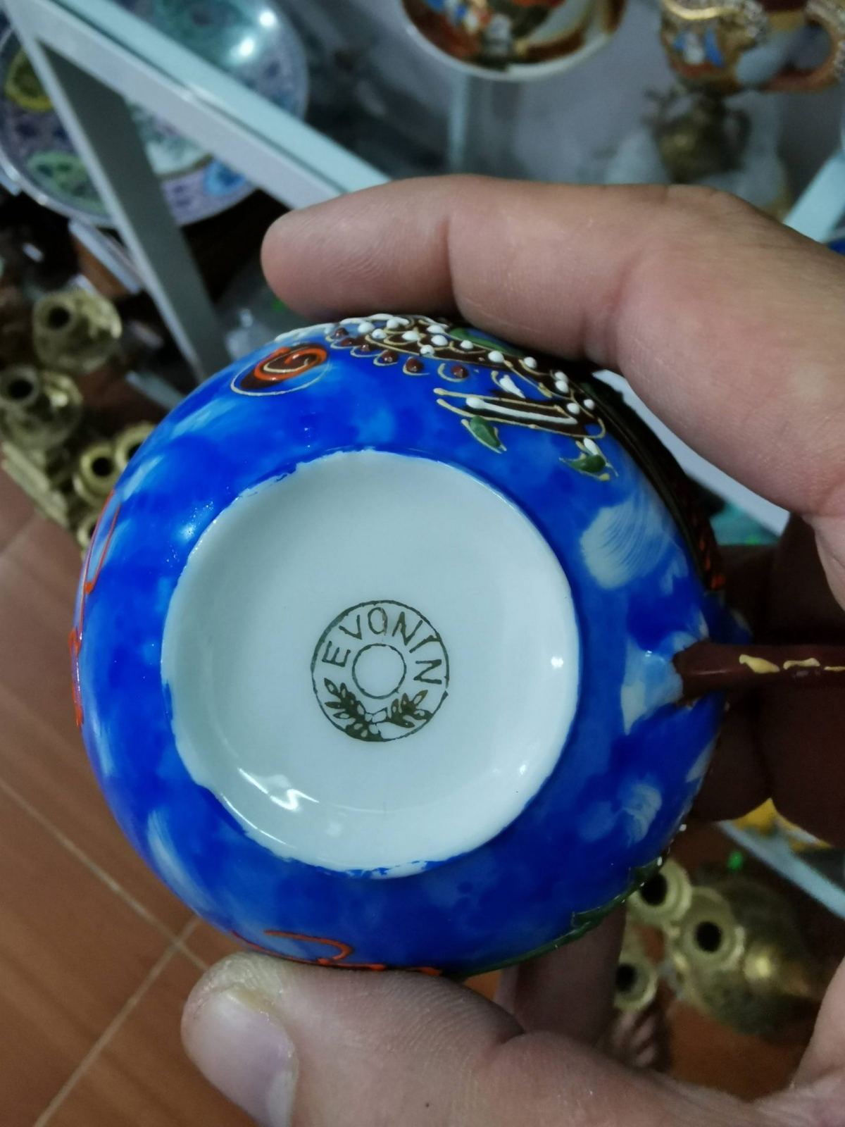 Bộ ấm chén Nhật màu xanh – ảnh 4