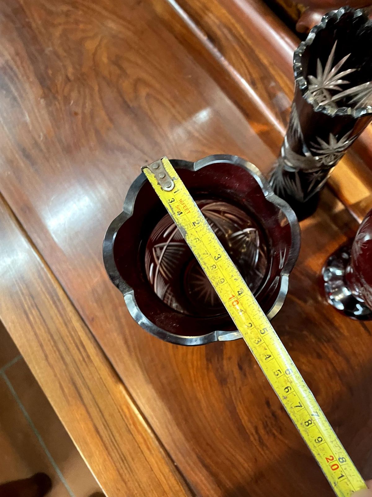 Bình hoa pha lê Séc, cao 26cm – ảnh 5