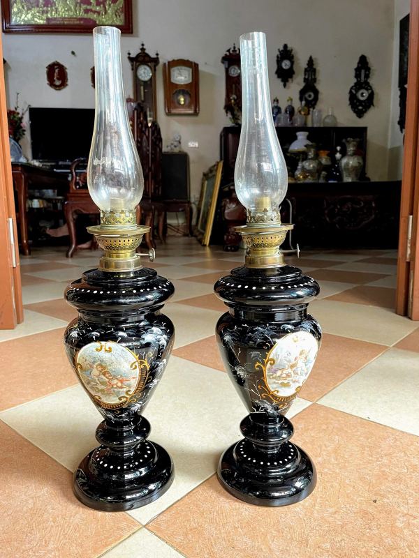 Cặp đèn dầu pha lê – ảnh 1
