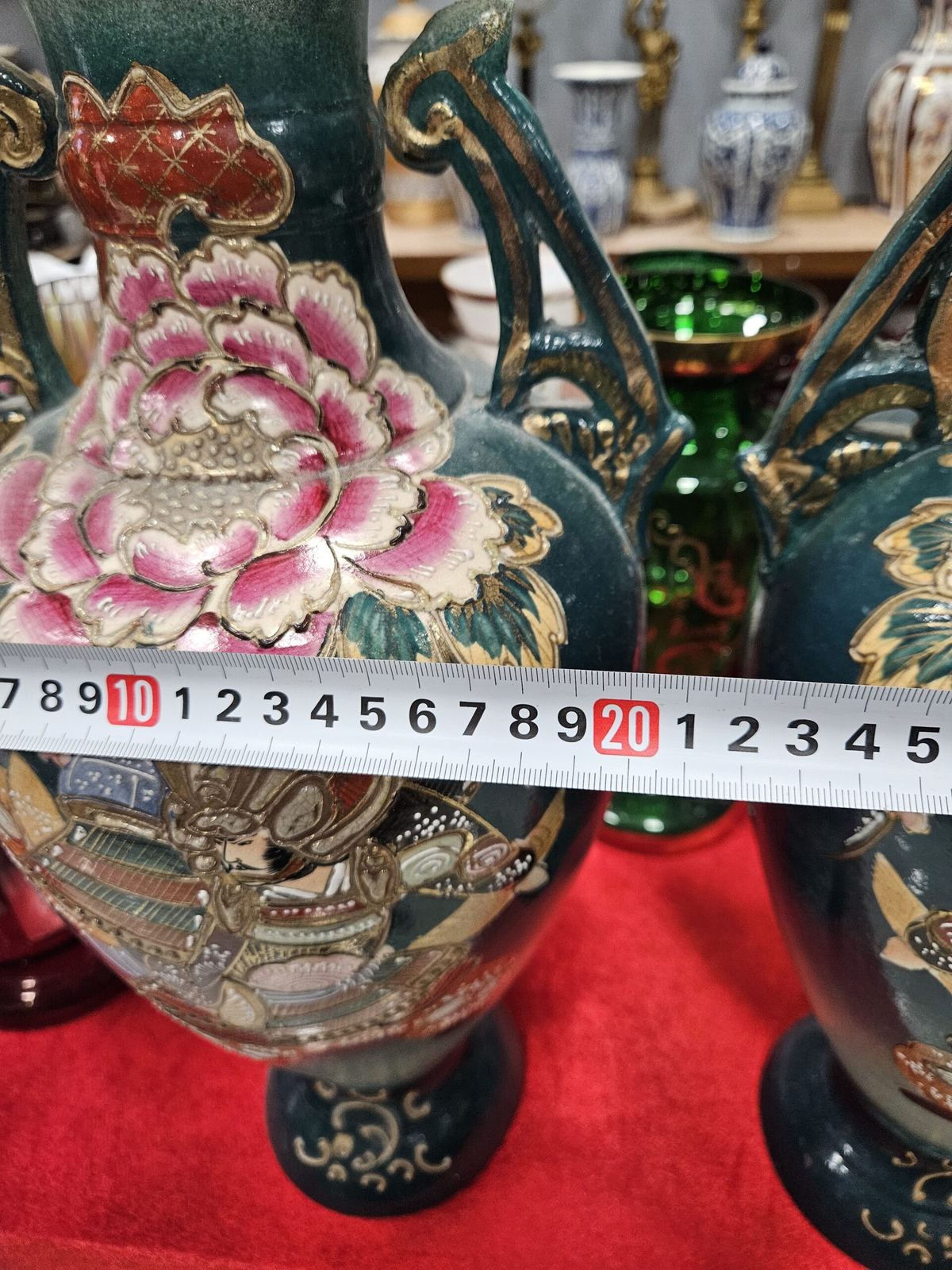 Cặp bình gốm Satsuma, cao 50cm – ảnh 6