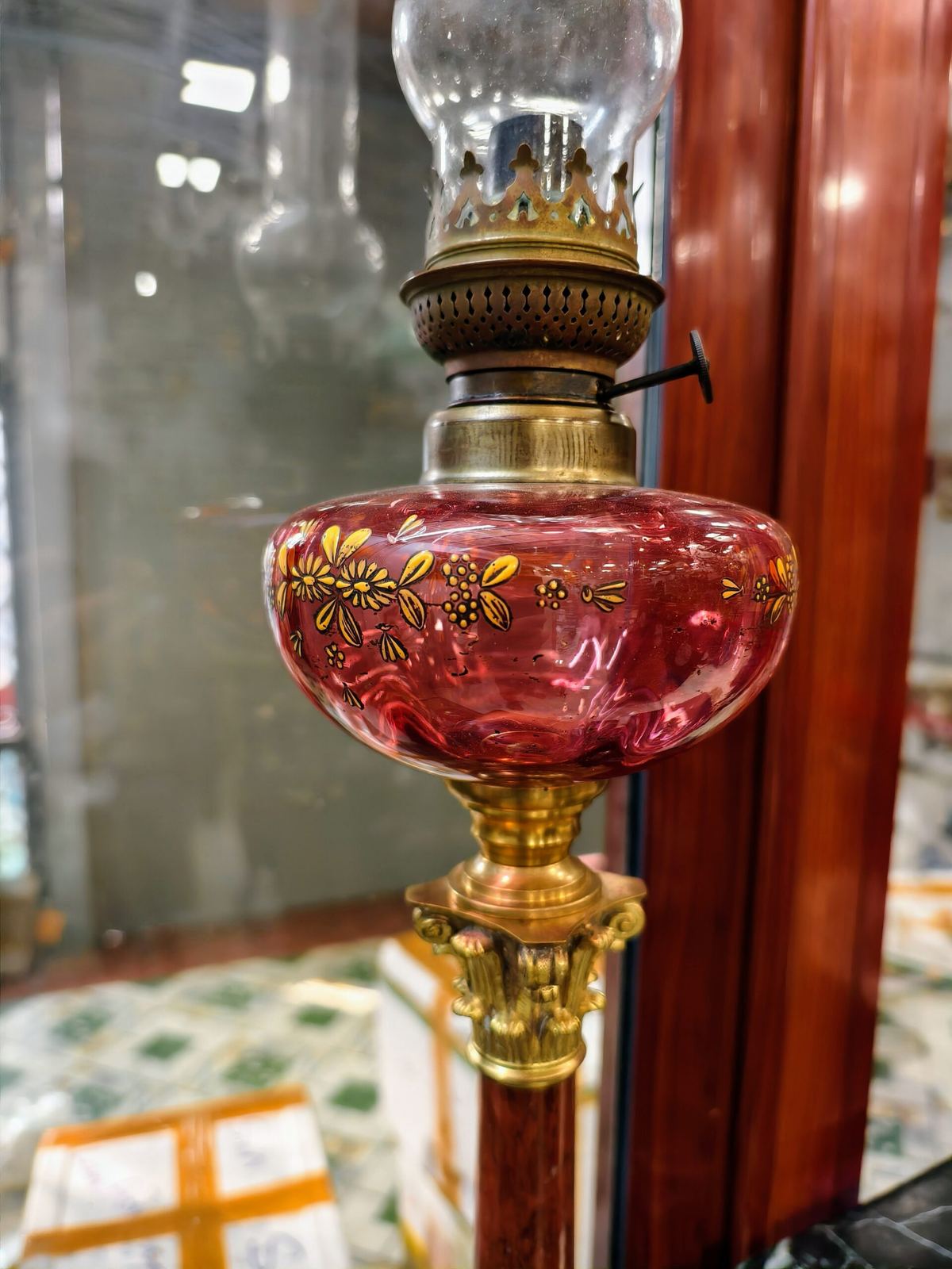 Đèn dầu Pháp, cao 68cm – ảnh 3