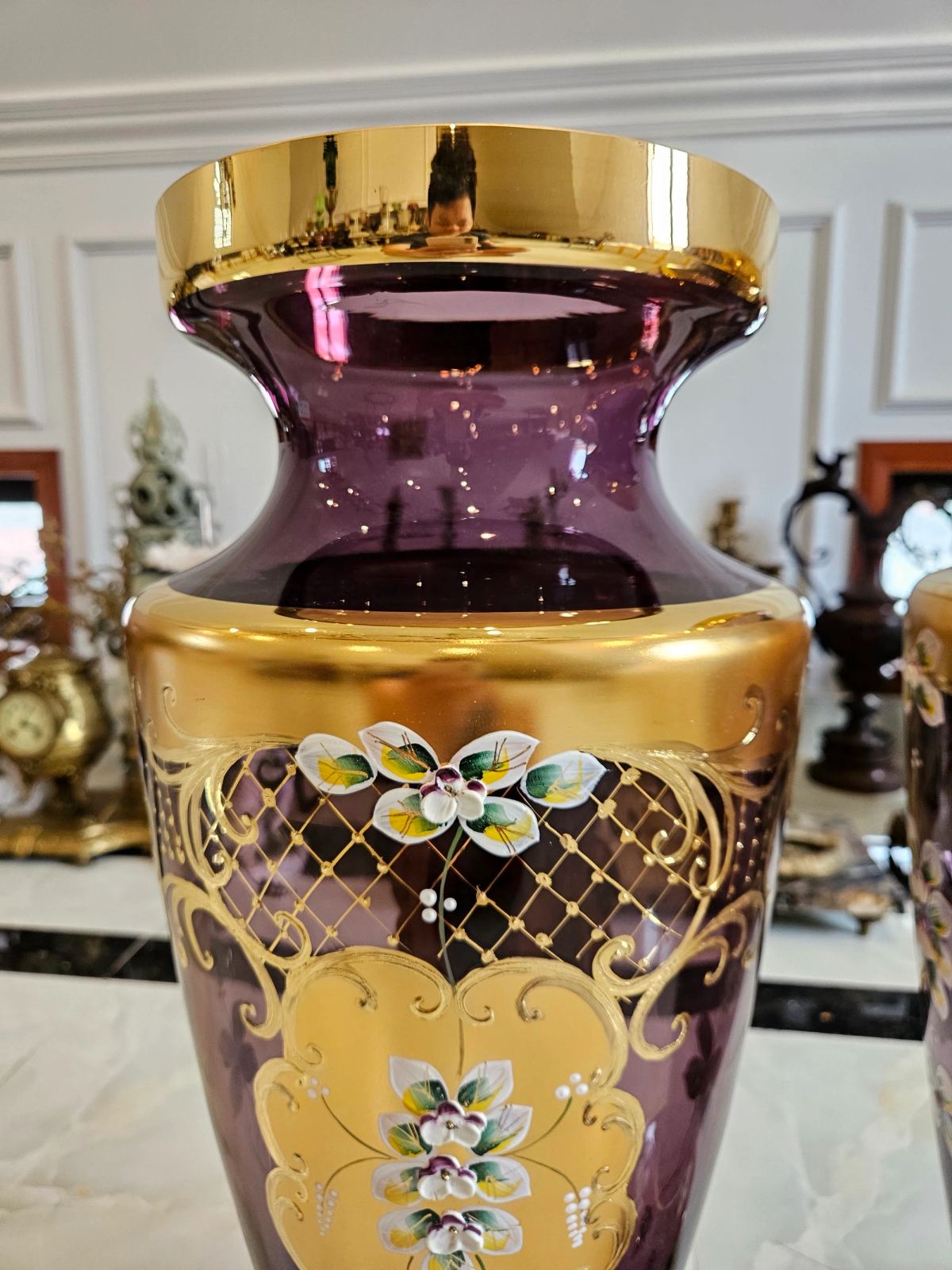 Cặp bình hoa pha lê – ảnh 2