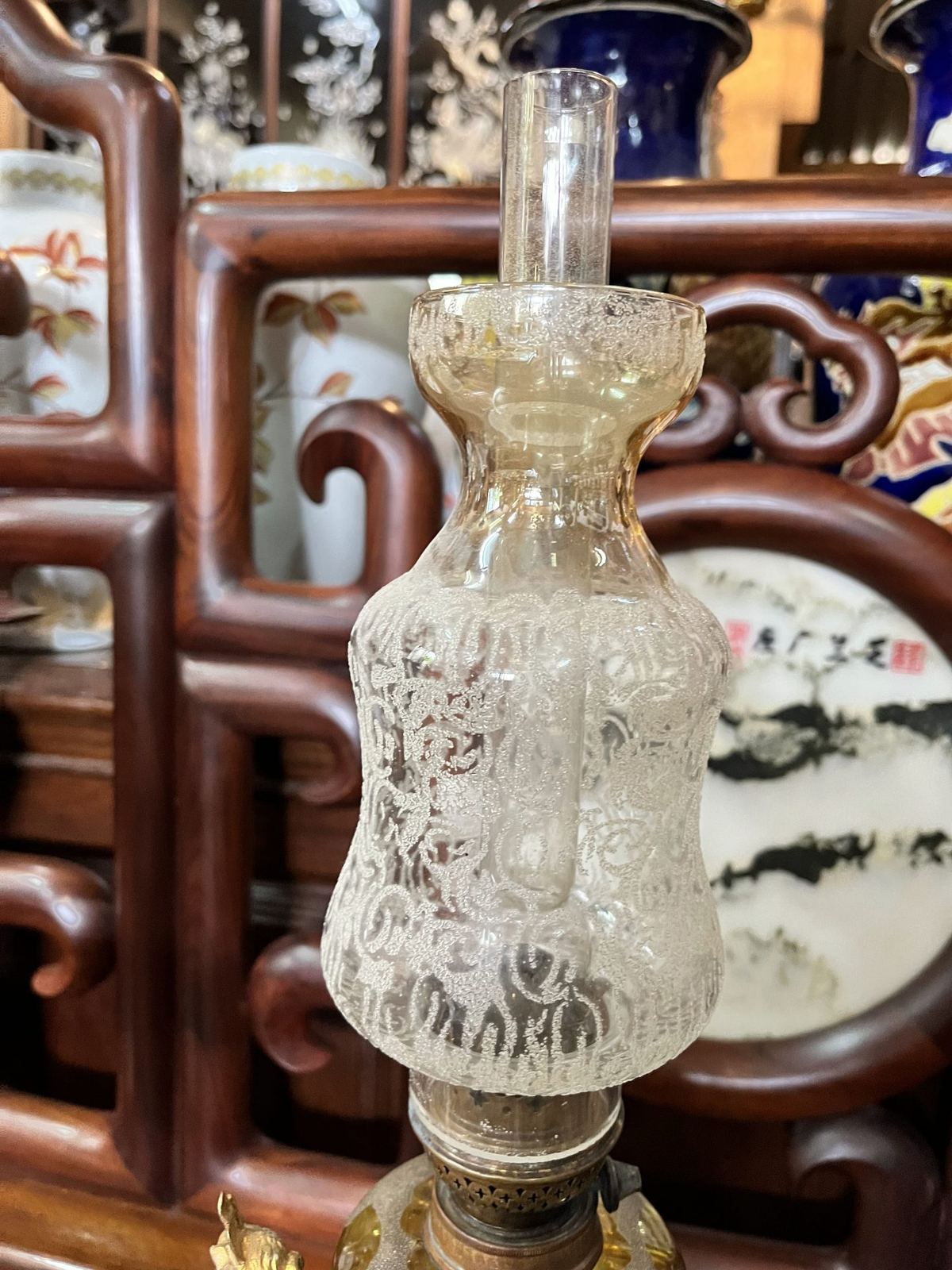 Cặp đèn dầu 3 chân Pháp – ảnh 6