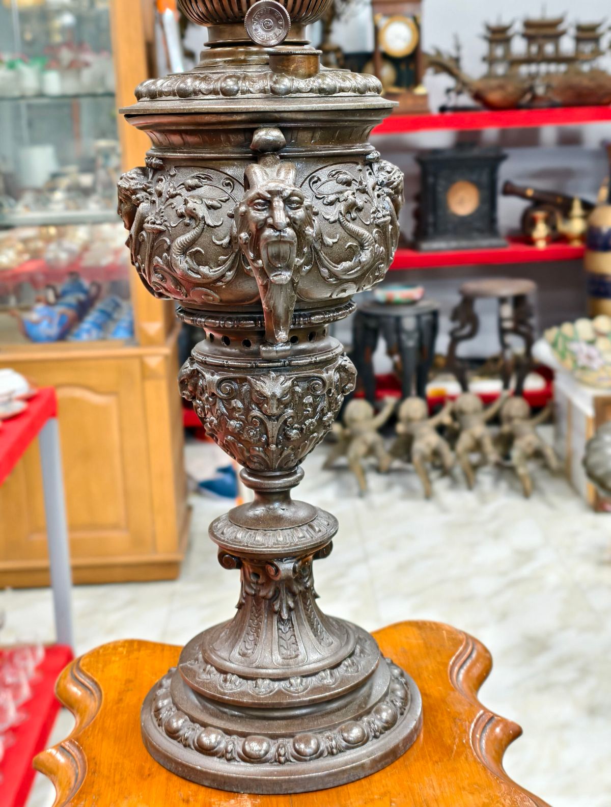 Đèn dầu Pháp, cao 69cm – ảnh 3
