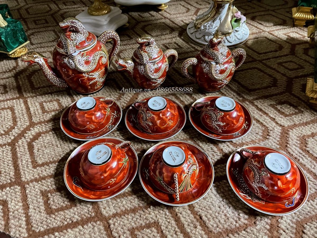Bộ ấm trà satsuma Nhật Bản – ảnh 2