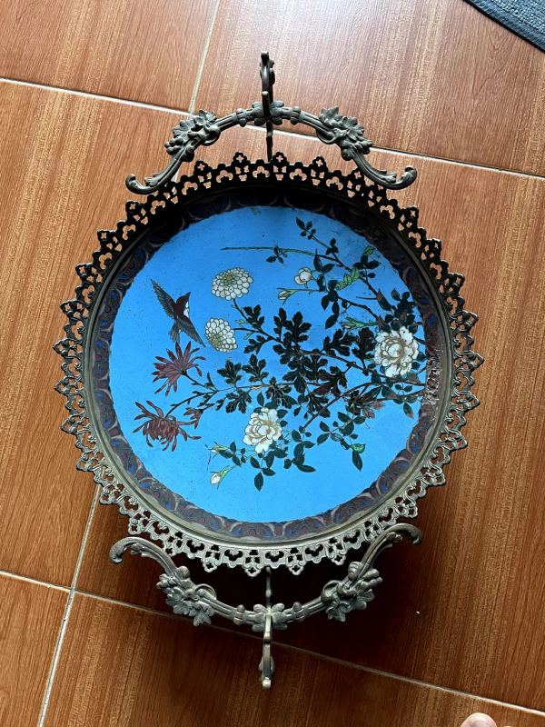 Đĩa pháp lam, đường kính 35cm – ảnh 1
