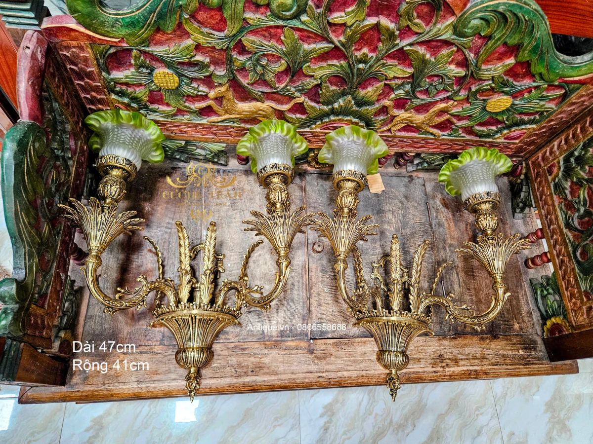 Cặp đèn tường Pháp, rộng 41cm – ảnh 1