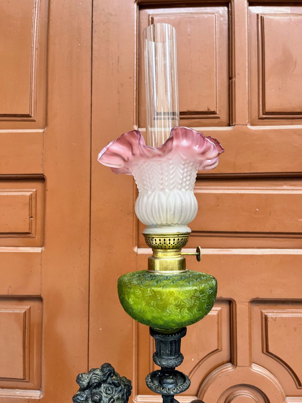 Cặp đèn dầu tượng Pháp, cao 98cm – ảnh 5