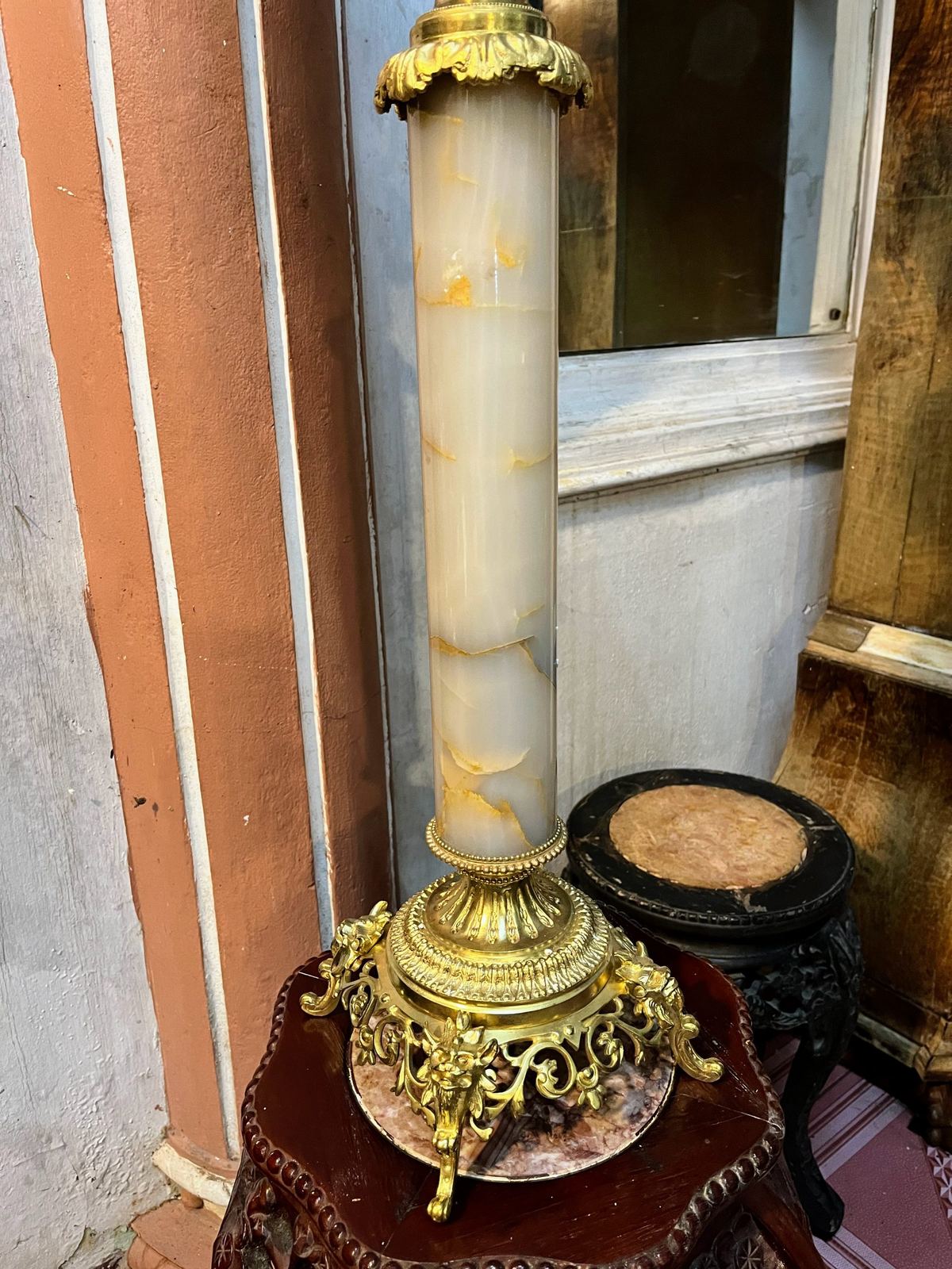 Đèn dầu bàn Pháp, cao 116cm – ảnh 6