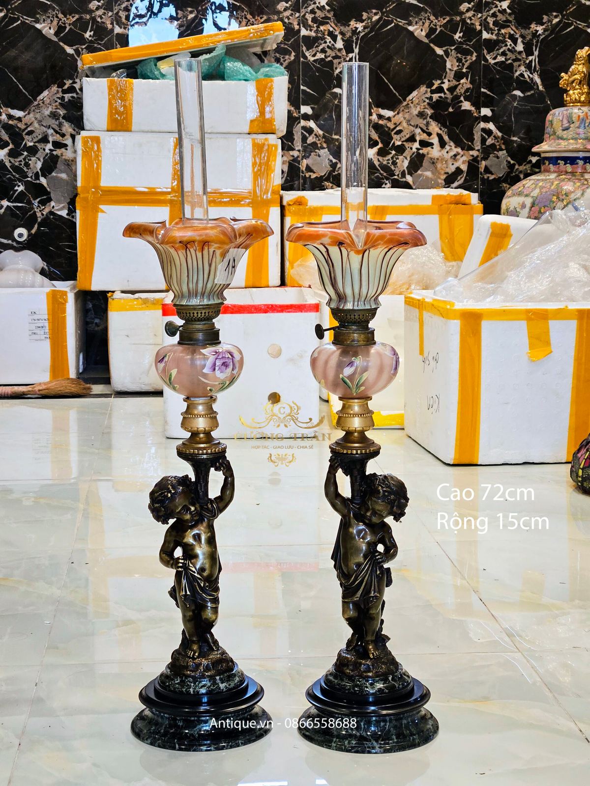 Cặp đèn dầu tượng – ảnh 1