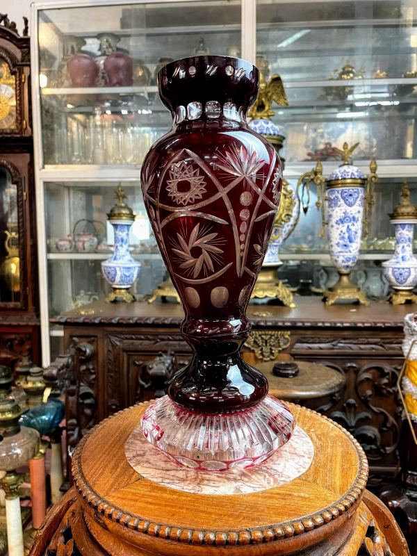 Bình hoa pha lê Séc, cao 29.5cm – ảnh 1