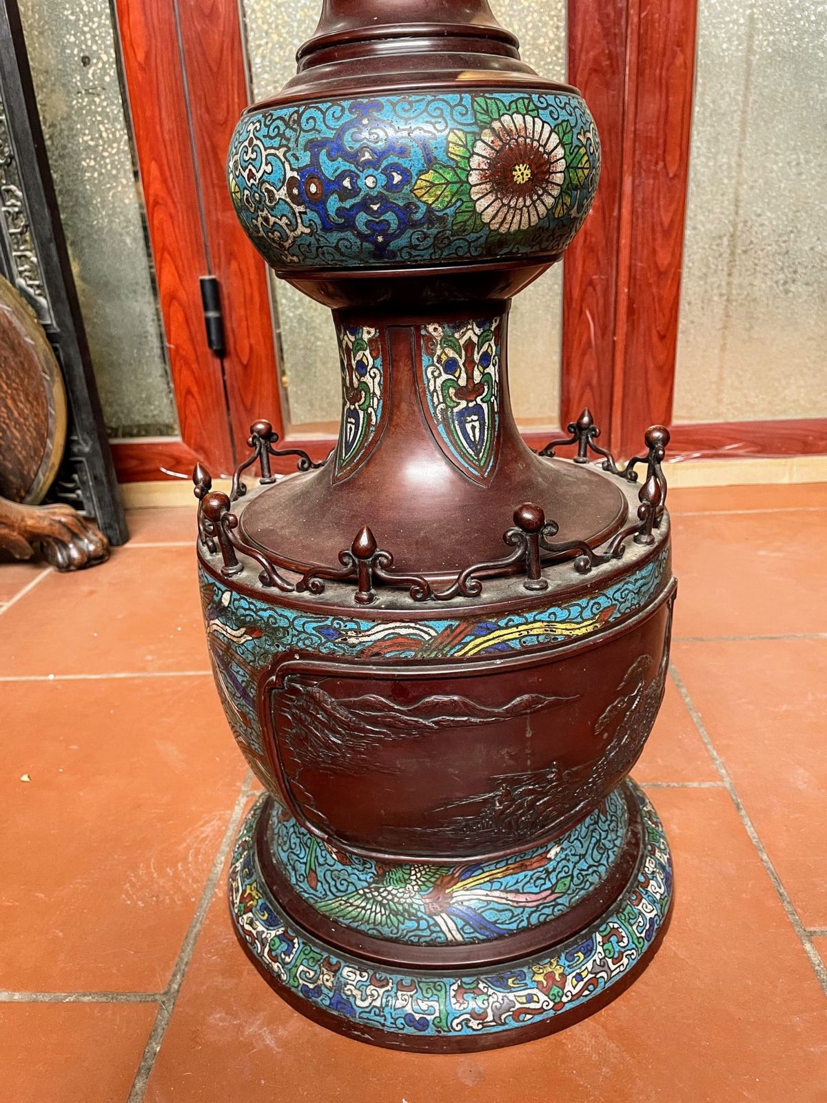 Đèn dầu cây pháp lam – ảnh 11