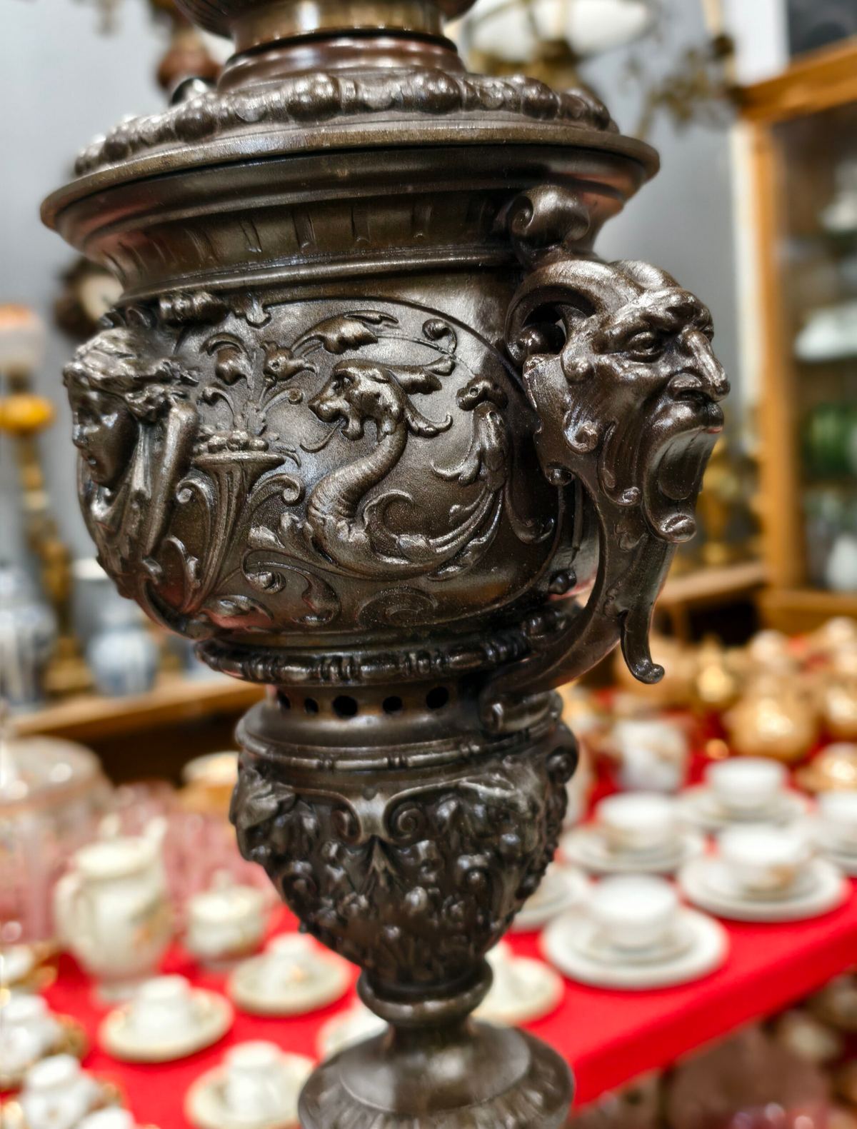Đèn dầu Pháp, cao 69cm – ảnh 8