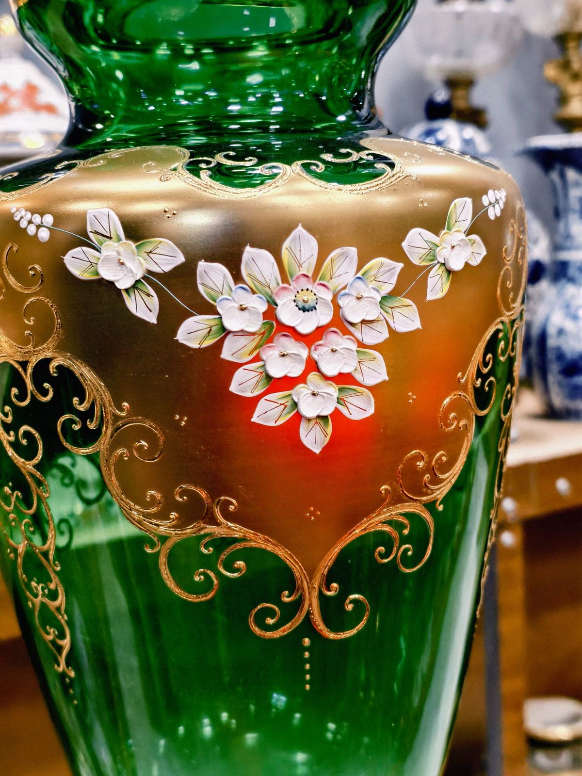 Bình hoa pha lê Tiệp Khắc, cao 39cm – ảnh 4