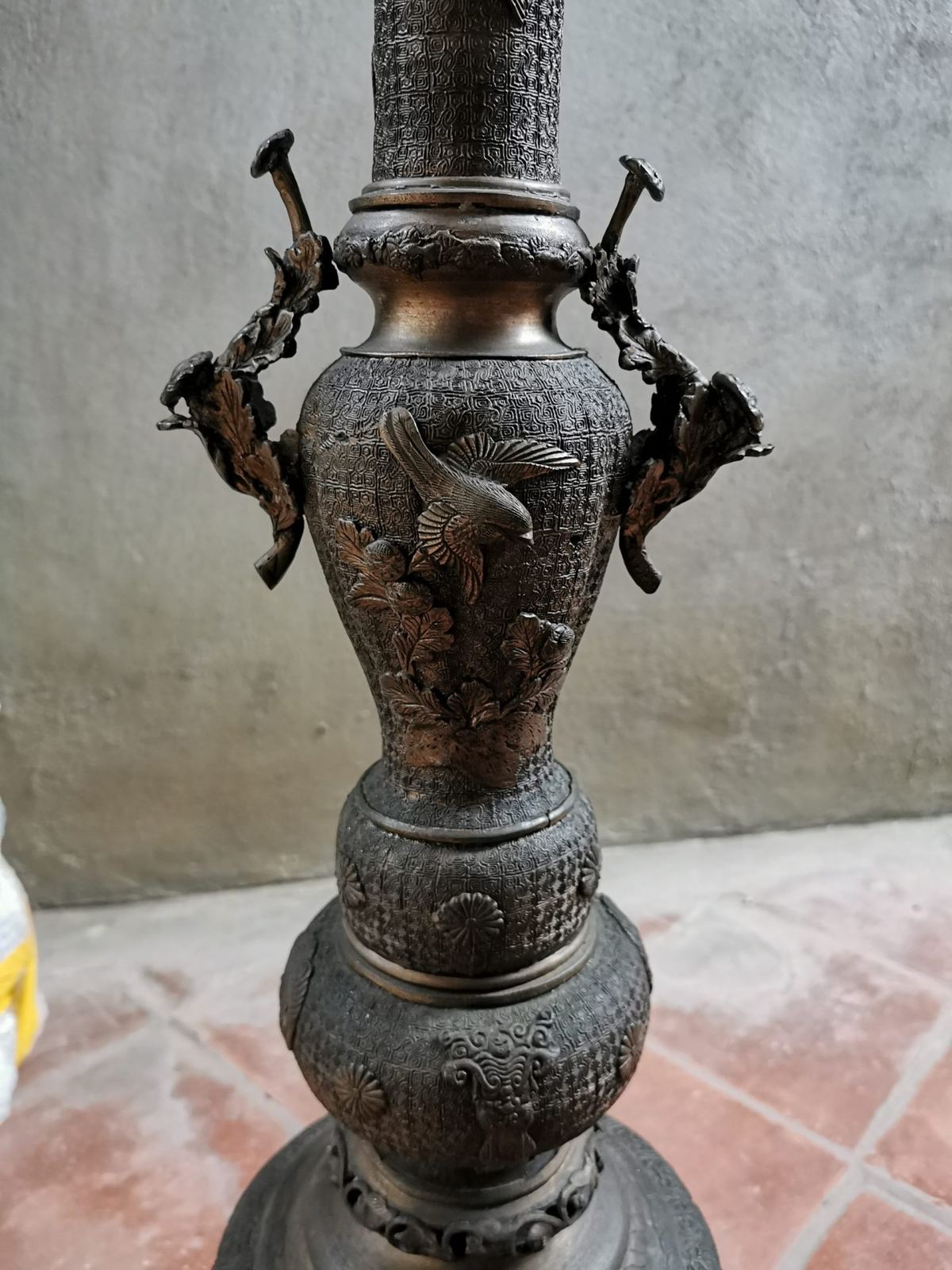 Chân đèn đồng Pháp – ảnh 2