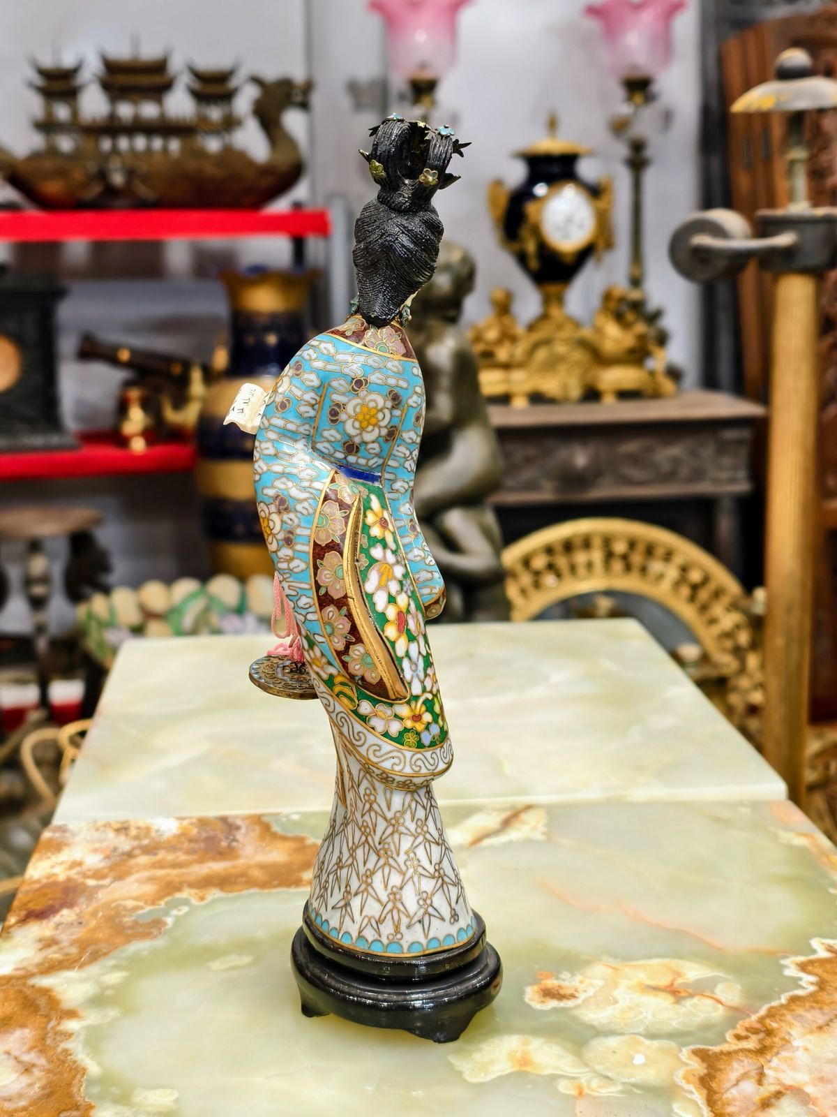 Tượng đồng pháp lam, cao 25cm – ảnh 4